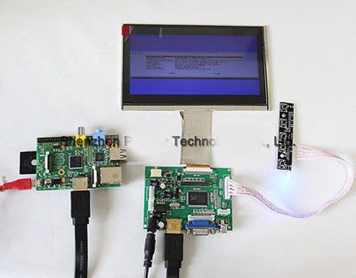 7 inch tft lcd display monitor for raspberry pi b+ + driver board hdmi vga 2av for sale