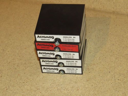 ACROMAG 4M00-380 THERMOCOUPLE TERMINAL BLOCK LOT OF 5 4M00-240 (4), 4M00-380 (1)