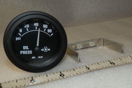 dash board Oil Pressure Gauge &amp; bracket  0-80 PSI Beede 945330  (( Loc27))