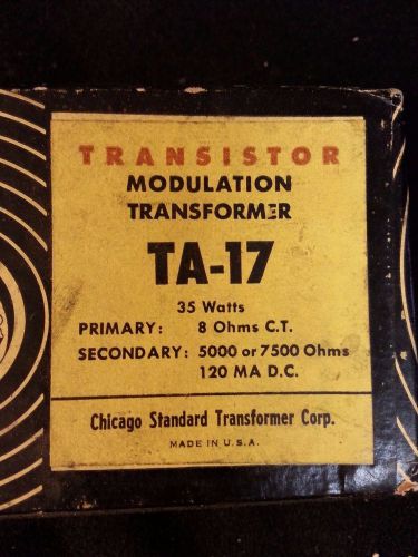 Stancor TA-17 Transistor Modulation Transformer Vintage 35W &#034;B&#034;