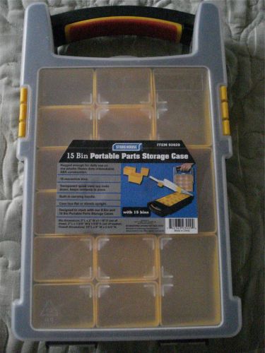 BRAND NEW STOREHOUSE 15 BIN PORTABLE PARTS STORAGE CASE