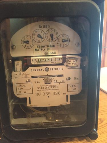 General Electric Polyphase Watthour Meter 701X27G1 120V 60Hz