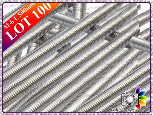 A2 Stainless Steel M8/500mm Full Threaded Bar Rod Studding Wholesale 100 Pcs