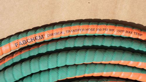 (100) ft fabchem 1/2&#034; chemical transfer hose - 200 psi - 150° goodyear - suction for sale