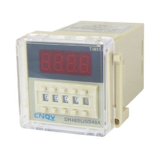 AC/DC24V DPDT 8P 0.01S-9999H 4-Digit Programmable Timer Delay Relay DH48S-2ZH