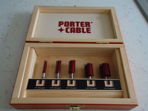 5 Pcs. Set Porter and cable Router Bits with Case