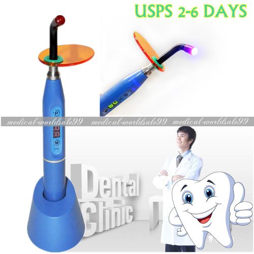 Dental 5W Wireless LED Curing Light Lamp+2200mA/h Battery Fiber Rods Charger Set