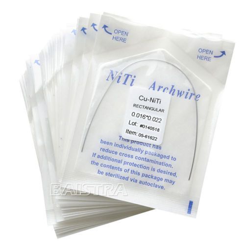 Sale 100pcs dental ortho rectangular cu niti copper nickel titanium arch wires for sale