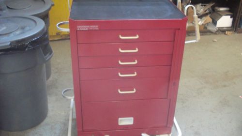 Armstrong 5 drawer one compartment red crash cart o2 tank holder, guard rail... for sale