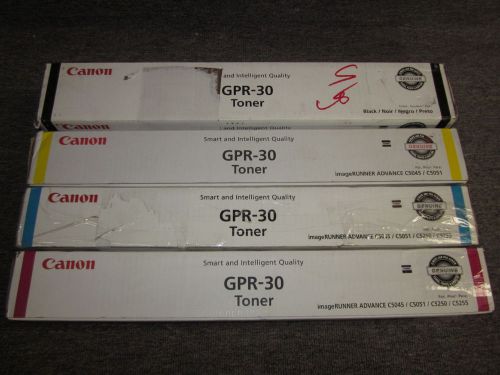 NEW Genuine Canon GPR-30 2789B003 Bk 2793B003 C 2797B003 M 2801B003 Y Toner Set