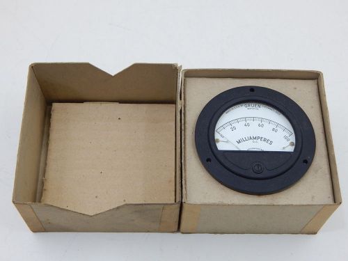Vintage Gruen Watch Co Milliamperes Meter In The Box, Near Mint