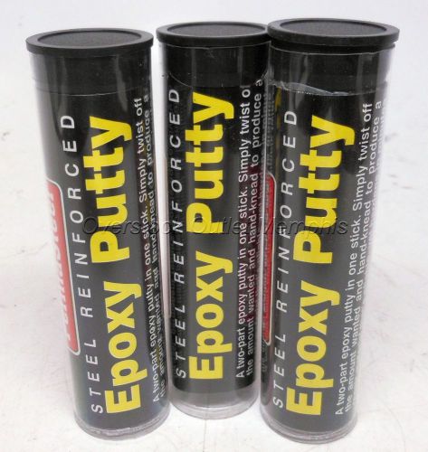 3-pack MASTER PermaSteel Steel Reinforced Epoxy Putty 2oz ea tube #PS-2