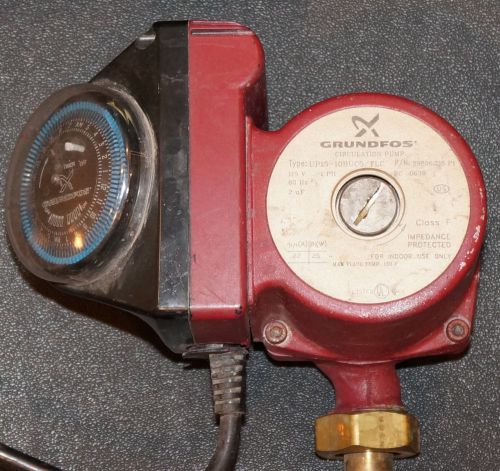 Grundfos up15-10buc5/tlc 1/25 hp recirculator pump with timer and line cord for sale