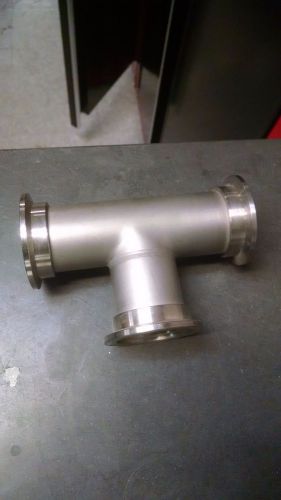 Stainless steel vacuum fitting tee flange size kf40 nw40 for sale