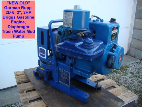 New old gorman rupp 2d-6 2&#034; 2hp briggs gasoline engine diaphragm trash pump amt for sale