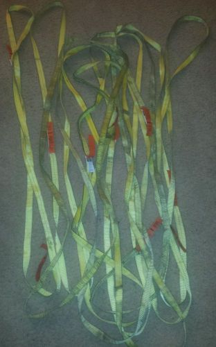 Medium duty industrial tow strap sling lot of 10 straps for sale