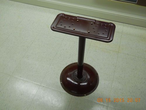 Double Gumball Candy Vending Machine Maroon Metal Stand