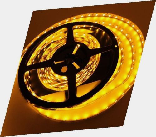 5m 3528 yellow led light strip 300 leds + dc adapters d.i.y. accent lighting for sale