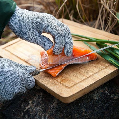 CUT RESISTANT GLOVE FISH FILLETING PROTECTIVE SAFETY GLOVES KNIFE SLASH PROOF S