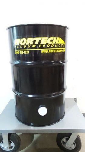 Nortech n650 55 gal cap 18 gauge steel open head vacuum drum for sale