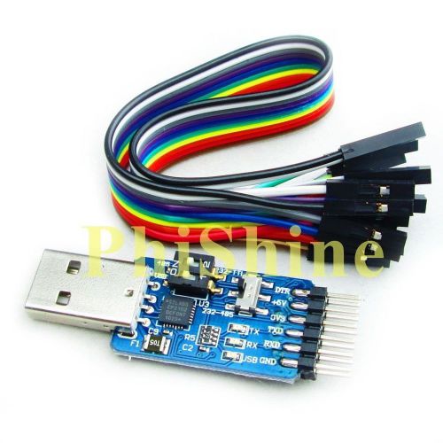 Serial interface module cp2102 usb ttl 485 232 mutual transfer 6 in one for sale