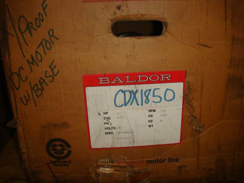 CDX1850 .5 HP, 1750 RPM BALDOR DC ELECTRIC MOTOR FOR HAZARDOUS LOCATIONS