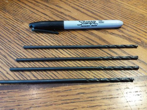 Ptd drill bits, size #22,  m42 steel, 4 mm,  extension, 6&#034; long, lot of 4,  new for sale
