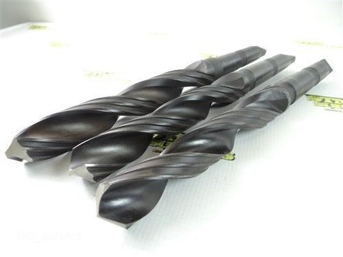 LOT OF 3 HSS 3MT MARGINAL FLUTE TWIST DRILLS 1-1/16&#034; TO 1-11/64&#034;