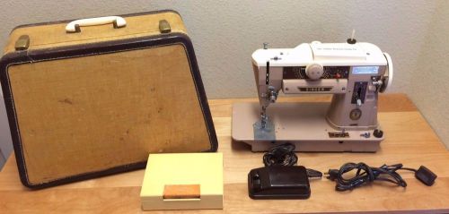INDUSTRIAL STRENGTH Singer 401A Sewing Machine W/ Pedal &amp; Case, GOOD CONDITION