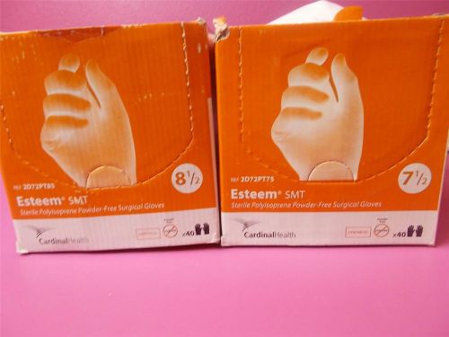 **73 pair** esteem sterile polyisoprene latex free surgical gloves sz 8.5 &amp; 7.5 for sale