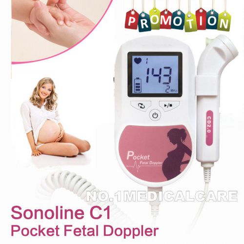 Ulrasound fetal doppler,prenatal heart baby sound monitor,2mhz probe,sonoline c1 for sale