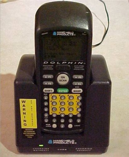 Hand held products dolphin 7200 barcode laser scanner with charger for sale