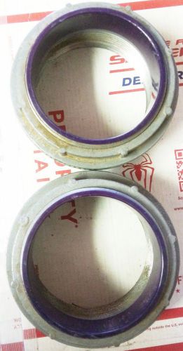 Lot of 2 myers hub st-9 conduit fittings 3 1/2&#034; purple throated for sale