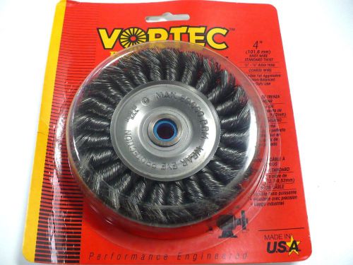 New weiler 30235 twist wire 4&#034; wheel brush 1/2-3/8 arbor free ship- usa made for sale