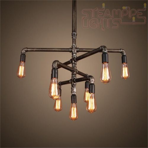 Designer 4Pipe Light Ceiling Hanging Pendant Vintage Decor Steam Punk Industrial