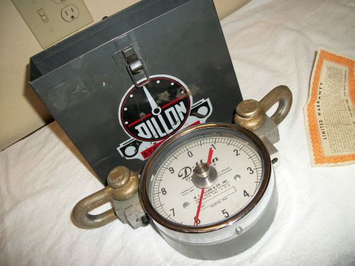 Dillon dynamometer scale in metal case 1000 lb  10 lb divisions very nice ! for sale
