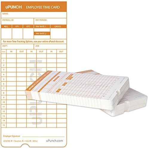 HNTC1100 uPunch HN3000 Time Cards (100 pack)