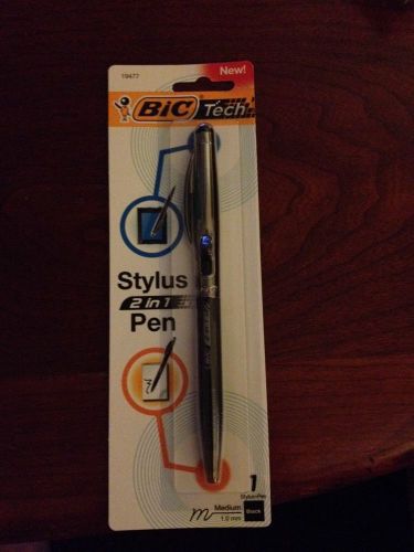 2 BIC® Tech 2 in 1 Retractable Ball Pen and Stylus, Black