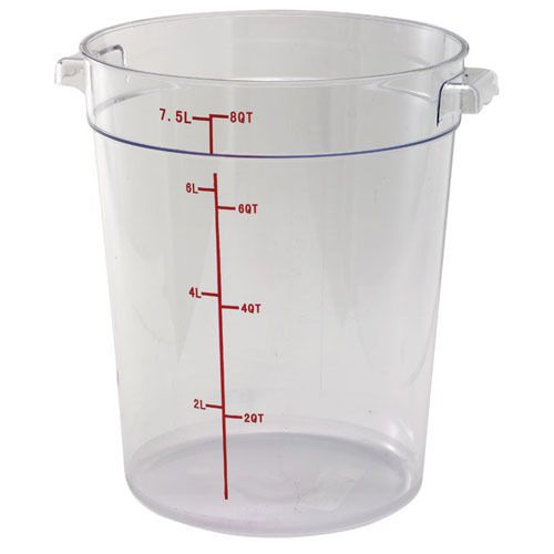 Winco PCRC-8 PC Round Storage Container, 8Qt