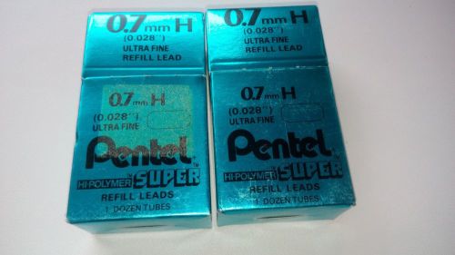 Pentel Hi-Polymer Super  Mechanical Pencil Lead Refills,0.7mm, H(12pcs in a box)