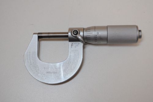 Mitutoyo 0-1&#034; Micrometer .0001 Outside Mechanical Japan Carbide Tips