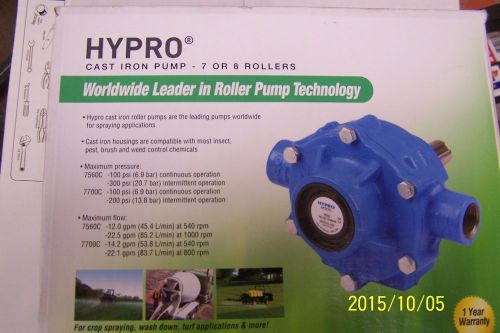 HYPRO 7560C PUMP, CAST IRON, NEW PUMP, 7 OR 8 ROLLERS