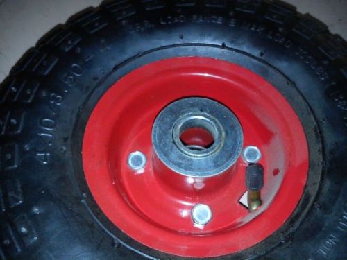 RUBBER WHEEL 136KG CAPACITY 10X3 INCH RED COLOR RIM
