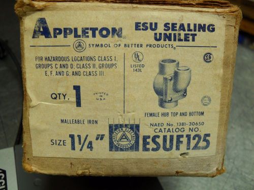 Appleton ESUF125 1-1/4&#034; Sealing Unilet Conduit free ship USA Seller