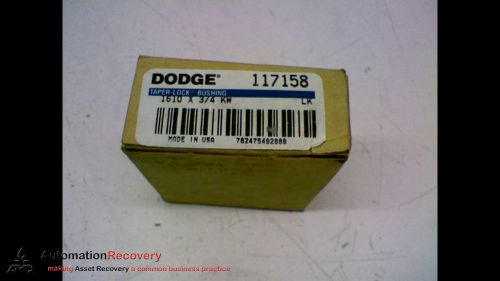 DODGE BEARING 117158 TAPER LOCK BUSHING 1610 X 3/4 KW, NEW