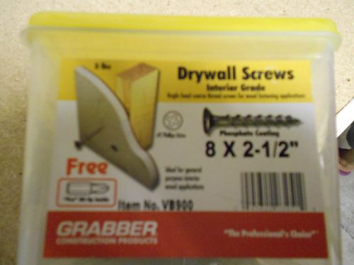 Grabber drywall screwa 8 x 2-1/2&#034; for sale