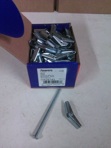 **NEW LOT OF 50** Powers 04143 Toggle Bolts 3/16&#034; x 4&#034; Mushroom Head N100