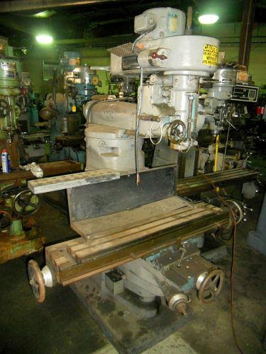 Index #645 Vertical Milling Machine, R-8 Spindle with 9&#034; x 47&#034; Table; Needs TLC