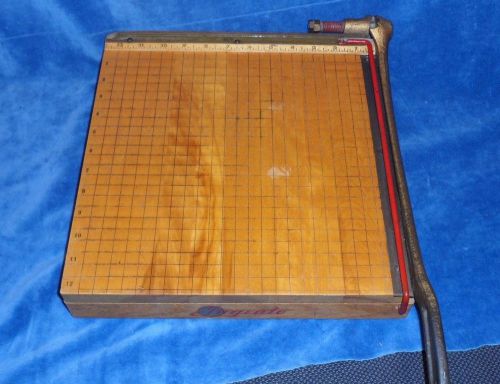 Nice Vintage Ingento No 4 Paper Cutter 12&#034; Wooden Paper Cutter Photo Trimmer