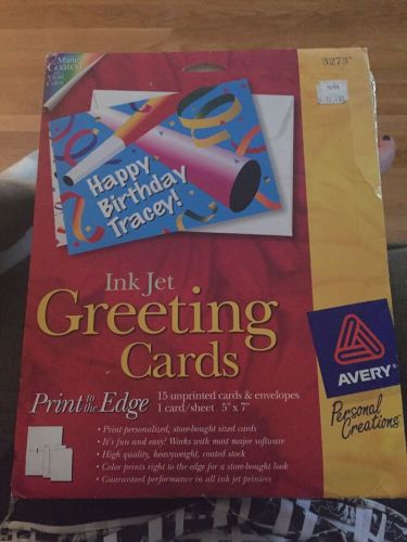 2 Avery 3273 print to edge greeting cards ink jet printer 30 cards envelopes NEW